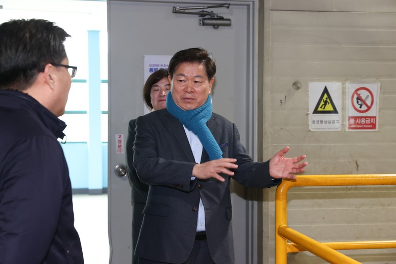 박승원 광명시장, 설 연휴 첫날 현장...